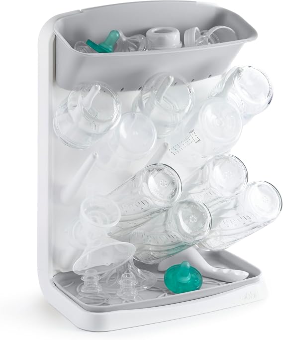Ubbi Vertical Baby Bottle Drying Rack, Space Saving Countertop Bottle Dryer