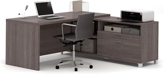 BESTAR Pro-Linea L-Desk, Bark Grey
