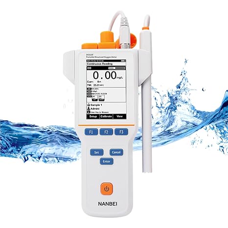 Portable Dissolved Oxygen Meter,Lab Dissolved Oxygen DO Meter | Data Storage 500 sets (GLP-compliant),Support for USB or RS-232 communication.