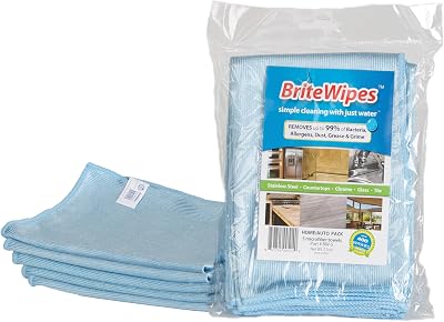 Brite & Clean BriteWipes Bright Wipes Premium Microfiber Towels 5 Pack