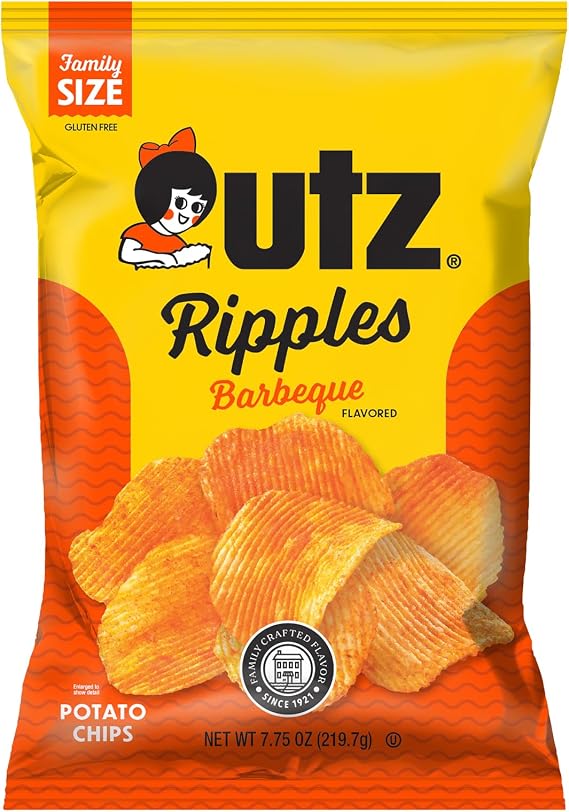 Utz BBQ Ripple Potato Chips 220ml