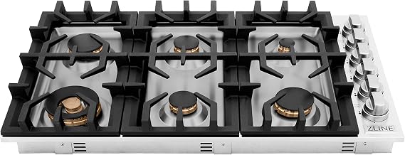 ZLINE 36 in. Gas Cooktop with 6 Brass Burners (RC-BR-36)