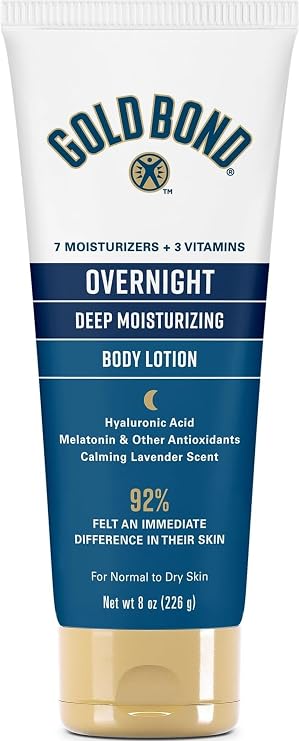 Gold Bond Overnight Deep Moisturizing Body Lotion, Calming Scent, 8 oz.
