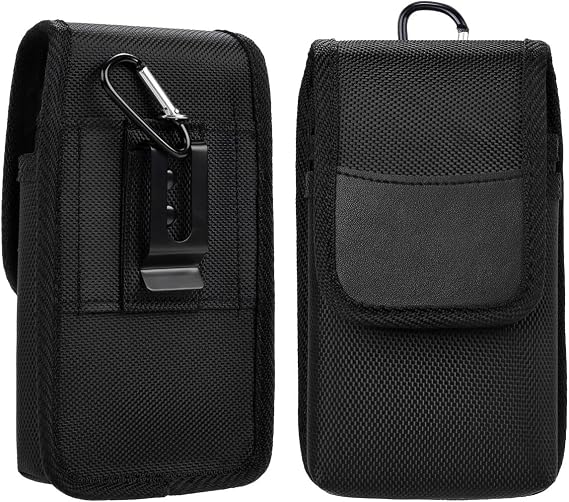 Rugged Scanner Holster,Carrying Case Pouch for Zebra TC21 TC26 TC51 TC52 TC53 Most Handheld Barcode Scanner & Mobile Phone Under 7.3 Inch,with Belt Loops & Metal Clip