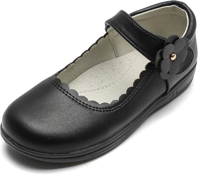 DADAWEN Girls Mary Jane Flats School Uniform Shoes Strap Dress Shoes (Toddler/Little Kid/Big Kid)