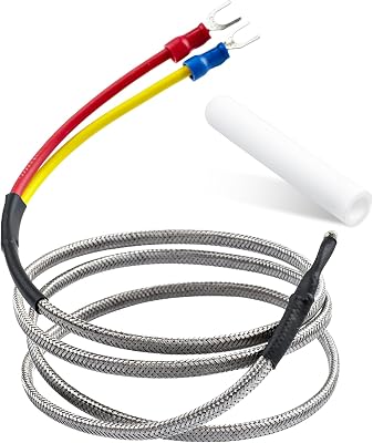 812-0210 Thermocouple for Quadrafire and Thermocouple Ceramic Cover Fits Quadrafire 800, 1000, 1100i Insert, 1200 Freestanding & 1200i Insert pellet stove Parts