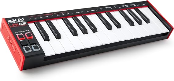 Akai Professional LPK25 25-Key USB MIDI Keyboard Controller | Velocity-Sensitive Mini Keys, Arpeggiator, Universal DAW Compatiblity, for Music Producers