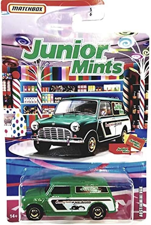 Matchbox 2024 Candy Cars Collection 1:64 Scale (5/6 Junior Austin Mints Mini Van)