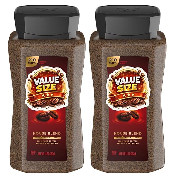 Tasters Instant Choice Coffee 14oz Plastic Jar (2 Count)