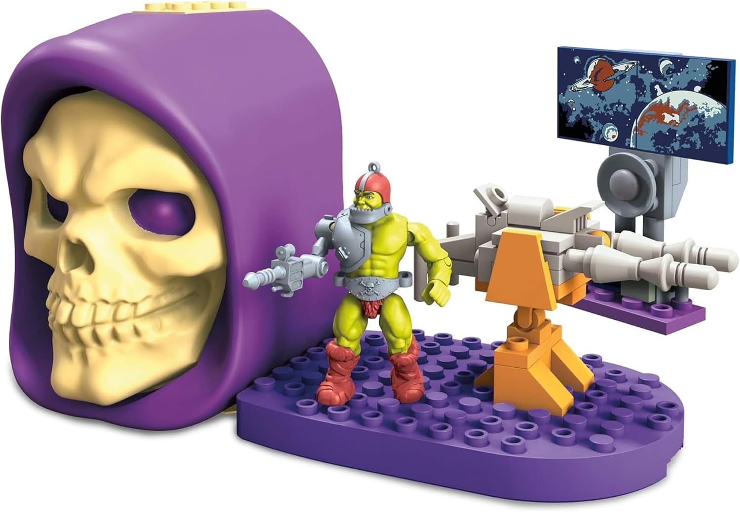 Mega Construx Masters of The Universe - Childrens Building Skull Kit - Trap Jaw Laser Cannon