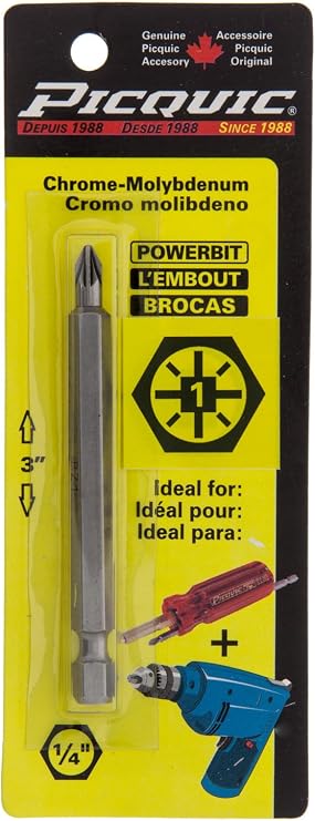 Bit, 3 Powerbit Carded - 1 Pozidriv