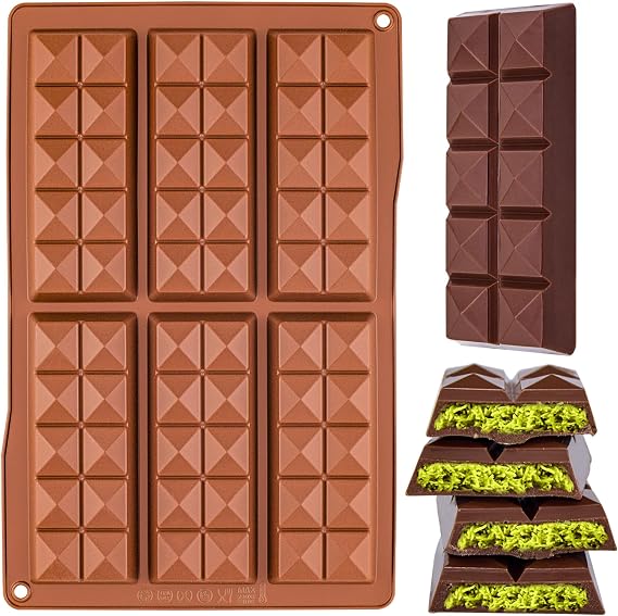 Chocolate Bar Silicone Mold,1PCS Chocolate Molds DIY for Stuffed Bar