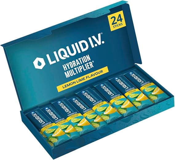 Liquid I.V. Hydration Multiplier Electrolyte Mix, Lemon Lime, 24 Sticks