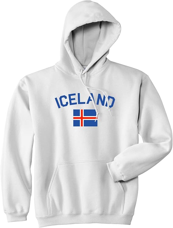 Kings Of NY Iceland With Icelandic Flag Souvenir Mens Pullover Hoodie