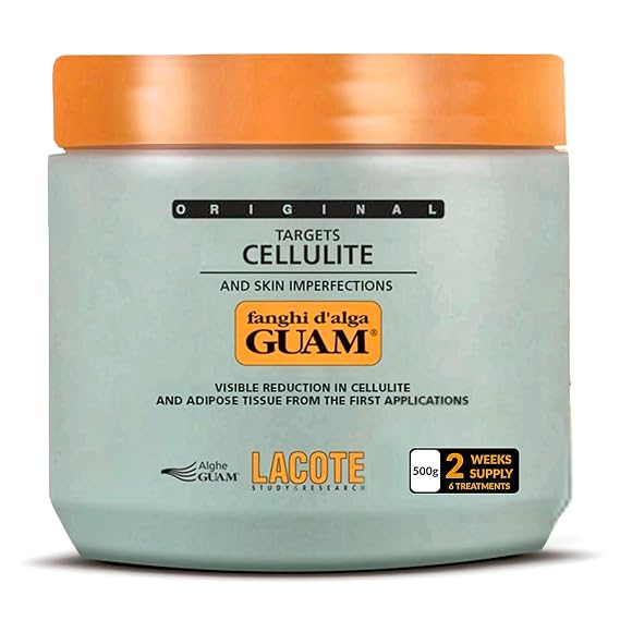 Guam Anti-Cellulite Seaweed Body Wrap Original Formula for Thighs & Legs Skin Firming & Tightening Treatment Spa-Grade Skin Rejuvenation Vegan (500g)