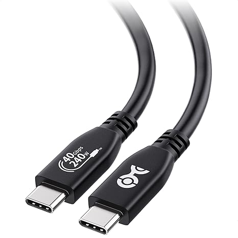 Cable Matters [USB-IF Certified] 40Gbps USB4 Cable, 3.3ft, Black | [8K@60Hz / 4K@240Hz Video, 240W Charging, 40Gbps Data] USB 4 Cable, Compatible with Thunderbolt 4, MacBook, XPS, Surface Pro