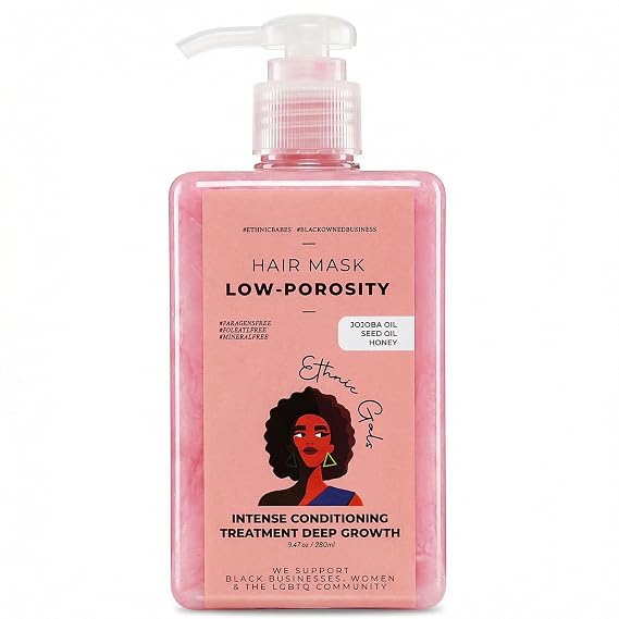 Low Porosity Hair Mask - Lightweight Deep Conditioner That Penetrates Without Buildup, for Curly Coily 4C Hair, Shea Butter & Argan Oil, 9.5 fl oz
