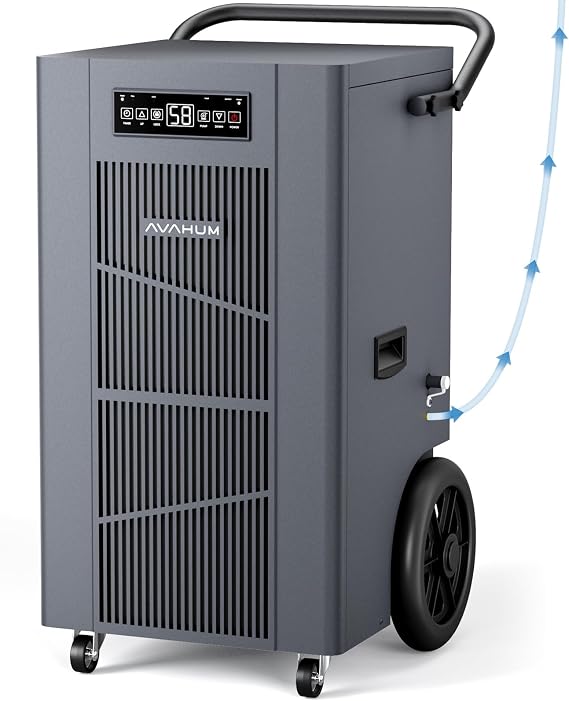 320 Pint Commercial Dehumidifier with Pump,Commercial Grade Dehumidifier for Basement,24H Timer,9000 sqft Large Spaces for Industrial,40Gallon/Day,Auto Defrost,20A Socket,