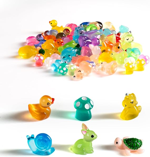 86PCS Resin Animals, 6 Styles Mini Animals, Aquarium Toy