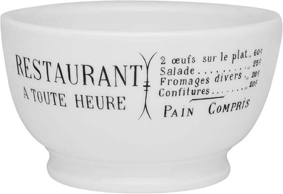 Pillivuyt Brasserie Cafe Au Lait Bowl, 13 Ounce Capacity