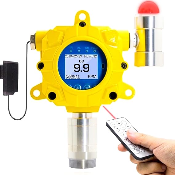 Ozone Detector by Forensics | Industrial Wall Mount | Continuous Monitoring | USA NIST Calibration | Explosion Proof | Sound & Light Alarms | Relay Output | 0-20ppm O3 |