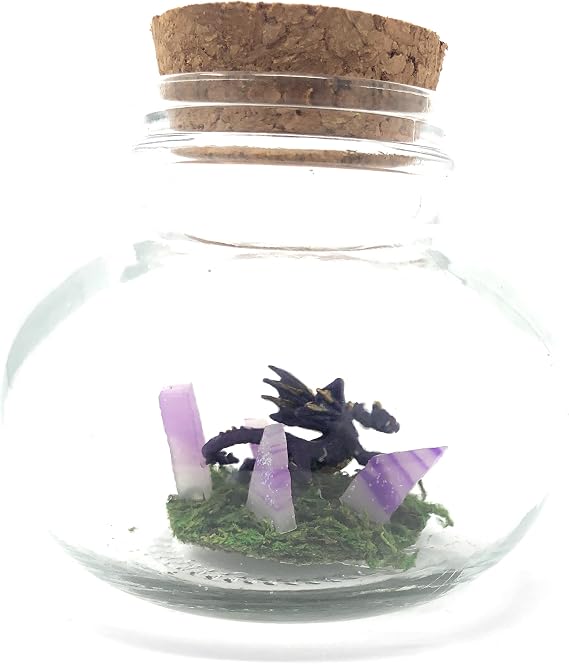 1 Inch Mini Pet Dragon Purple Amethyst with Adoption Certificate