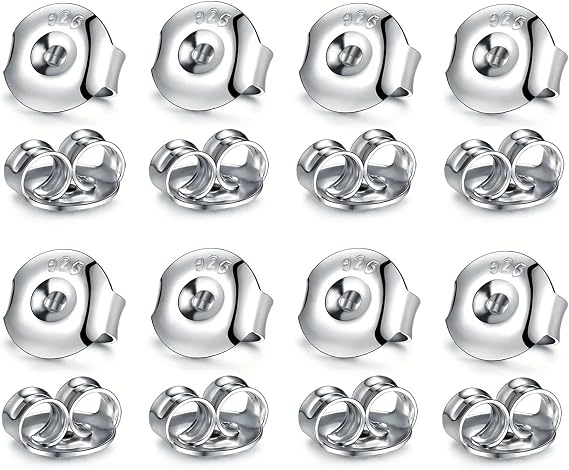Locking Earring Backs for Studs 100 Pcs Earring Backs, for Stud Earrings,Hypoallergenic Secure Backings for Locking