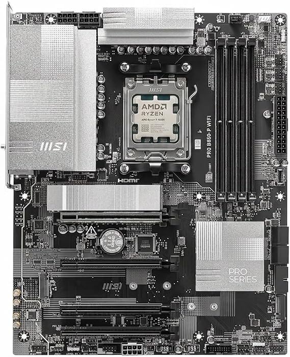 IONZ CPU Motherboard Bundle, AMD Ryzen 5 9600X with MSI PRO B850-P WIFI, Pre-Assembled and Tested - No RAM