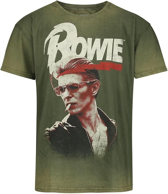 David Bowie Tuxedo Men's T-Shirt Green Band Merch Bands