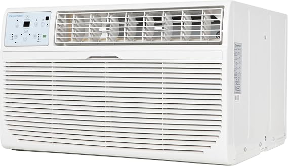 Keystone 10,000 BTU 115V Wall Mounted Air Conditioner & Dehumidifier with Remote Control - Quiet Wall AC Unit for Bedroom, Bathroom, Nursery, Small & Medium Sized Rooms up to 450 Sq.Ft.