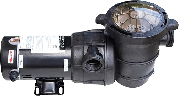 SWIMLINE HYDROTOOLS Model 716061S Hydro-Flo Above-Ground Pool Replacement Pump, Horizontal Discharge - 0.75 HP, 3,720 GPH, 115V/60Hz, Single Speed, for Sand, Cartridge & DE Filter Systems