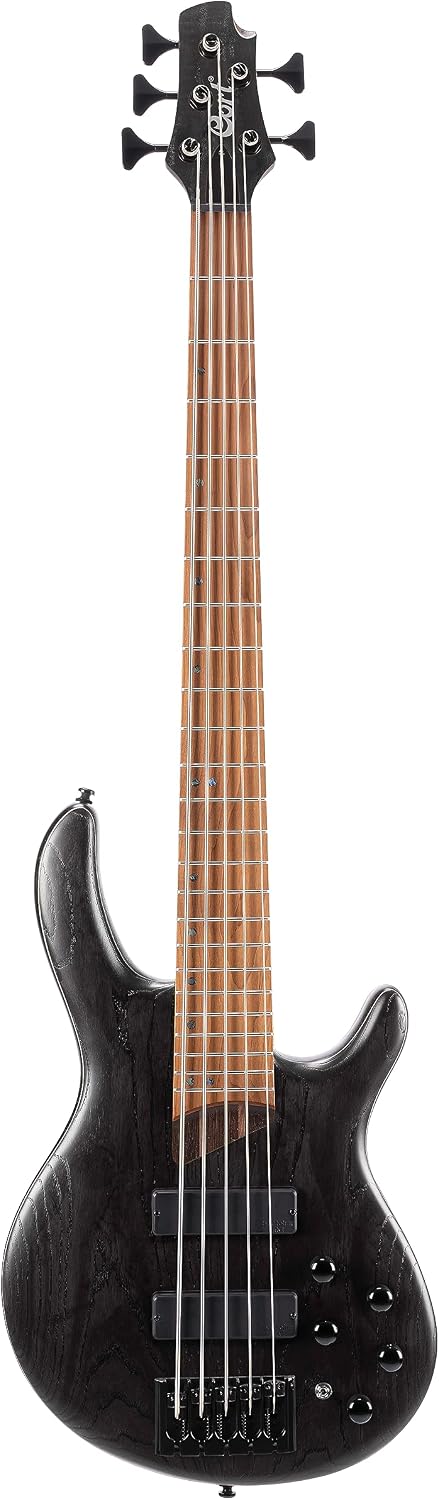 Cort B5 Element Open Pore Trans Black 5-String Bass Guitar