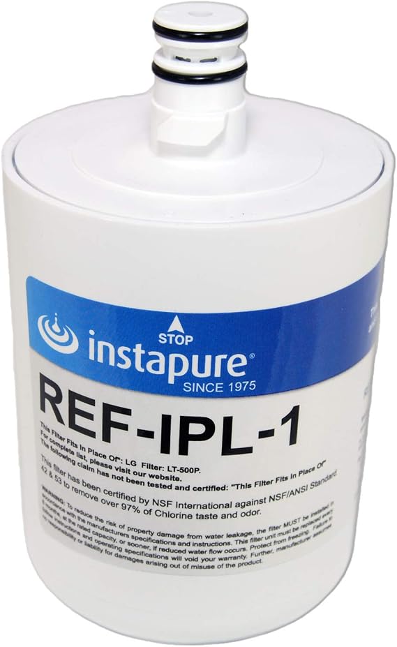 LG LT500P / 5231JA2002A Compatible Made in USA by Instapure | Advanced contaminant reduction: PFOA/PFOS, pharmaceuticals, lead, NSF/ANSI 53/401/P473 certified, 6-month 300-gallon capacity