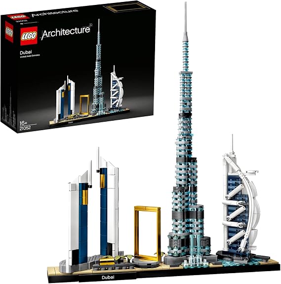 LEGO 21052 Architecture Dubai, Gift Idea for Teenagers Aged 16 and Over, Creative Hobbies Adults, Model Kits and Model Making