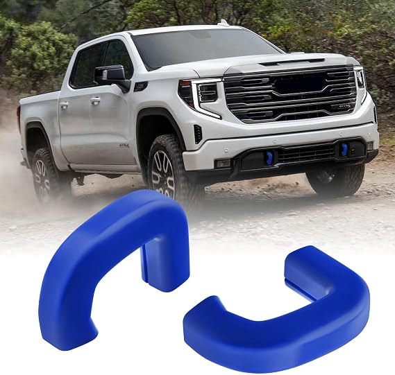 Tow Hook Covers for GMC Sierra 1500 2019-2026 Vertical Hooks Blue