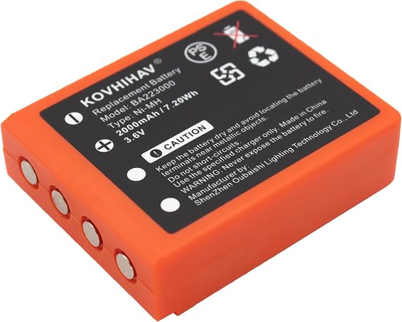 Replacement Battery for HBC Radiomatic Quadrix Keynote Patrol D Micron 4 Micron 5 Micron 6 Micron 7 Linus 4 Vector Pro,fit BA223000 BA223030 FUB6,3.6V Ni-MH 2000mAh/7.2Wh