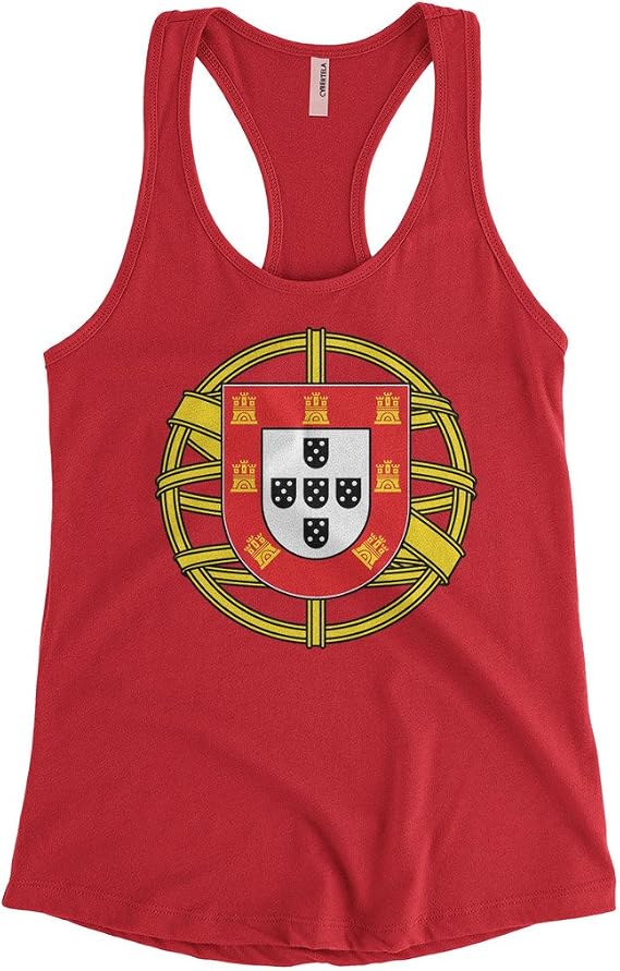 Cybertela Women's Portugal Coat of Arms Racerback Tank Top
