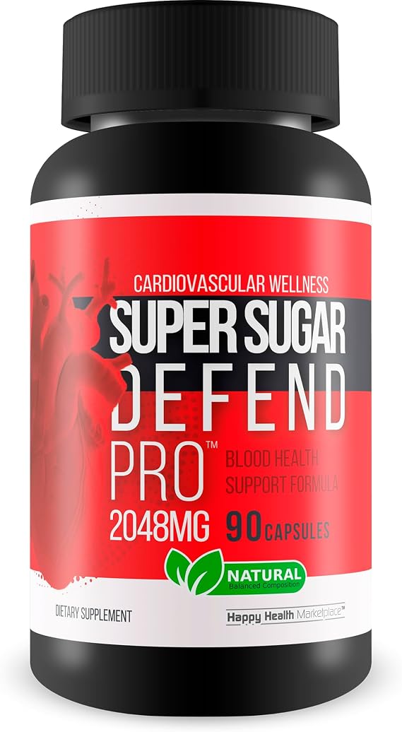 Cardiovascular Wellness Super Sugar Defender Pro - Our Best Blood Support Supplement - Healthy Blood Circulation Support - Blood Support for Women & Men - Herbal Blood Pills Best Blood Supplements