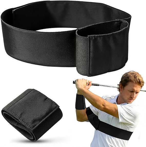 Slider Golf Training Aid, Golf Swing Trainer, Golf Swing Training Aid | Swing Sync Golf Trainer, Swing Correcting Adjustable Arm Band, for Swing Correcting Improve Swing Stability, Unisex