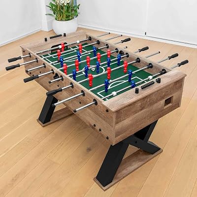 Pinpoint Foosball Table | Regulation-Size Laminated Game Table with Chrome Steel Rods & Polypropylene Handles | Durable Family Game for Home or Game Room