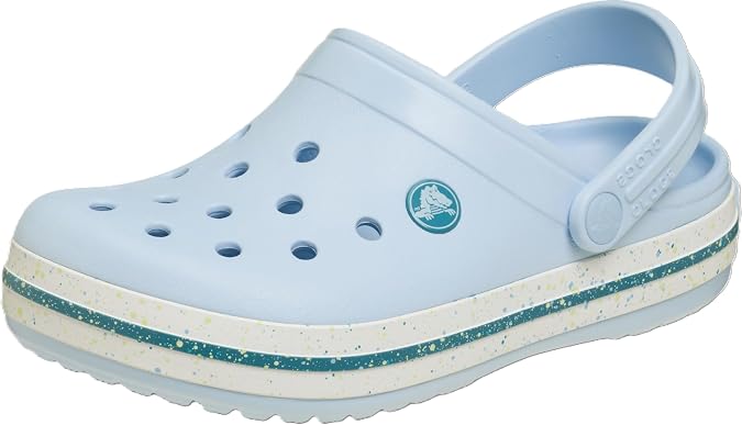 Crocs Unisex Kids Clog,Crocband Speckled Band Clog T,Blue Frost,8 UK Child