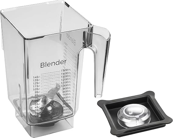 90oz Replacement Jar For Blendtec Blenders Replacement jar Fits WildSide+ | For Classic/Designer/Professional/Commercial Series, Includes Blade and Lid, replace 570 575 625 650 725 759 800 825 885 etc
