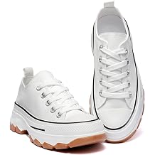 Kids Platform Canvas Trainers – Chunky Lace-Up Sneakers for Boys & Girls, Casual School & Play Shoes