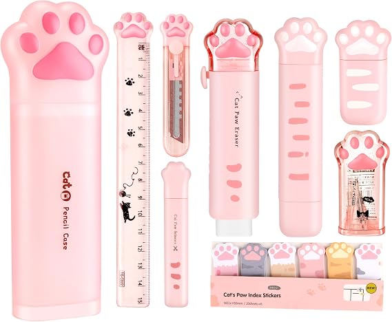 Cute Pink School Supplies, Kawaii Stationary Set, Stationery Birthday GIFS