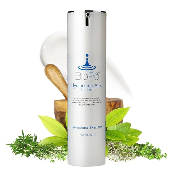 Hyaluronic Acid Face Moisturizer with Hyaluronic Acid 50 ml Hydrating Cream for Face, Restores Natural Moisture, Reduces Wrinkles & Firming, Made in USA
