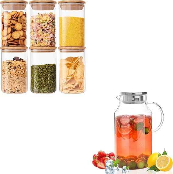 Liuruiyu 37oz Medium Container & 128oz pitcher