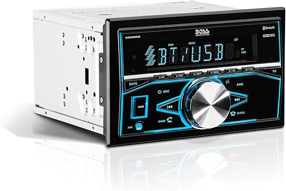 BOSS Audio Systems 820BRGB Double DIN Bluetooth Car Stereo, AUX Input, USB