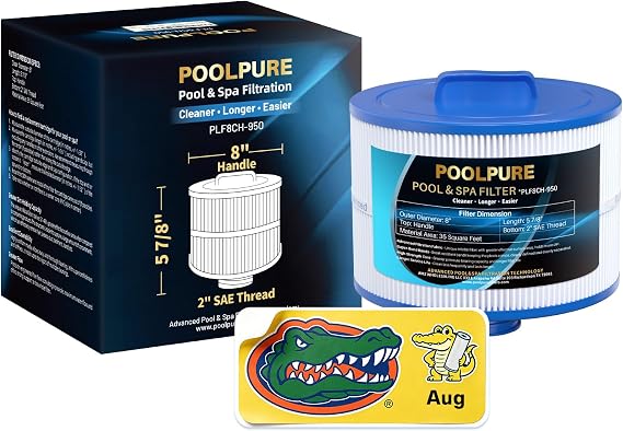 POOLPURE 8CH-950 Spa Filter Replaces 10-2785 Bullfrog, PBF35, PBF50-F2S