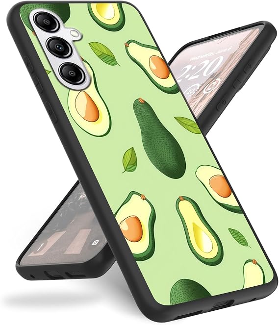 Case for Samsung Galaxy A15 5G Phone Case,for Galaxy A15 5G Case,Slim Anti-Scratch Shockproof Durable Black Silicone Protective Cover Case for Samsung A15 5G,Green Avocado