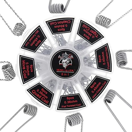48pcs Demon Killer 8 in 1-48 Pre Built Ready Made Wire Coils Finished Heating Wire Tools Kit